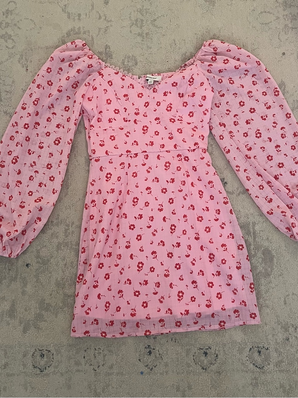Pink with red flower dress from Francesscas